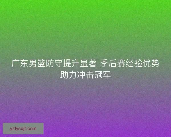 广东男篮防守提升显著 季后赛经验优势助力冲击冠军